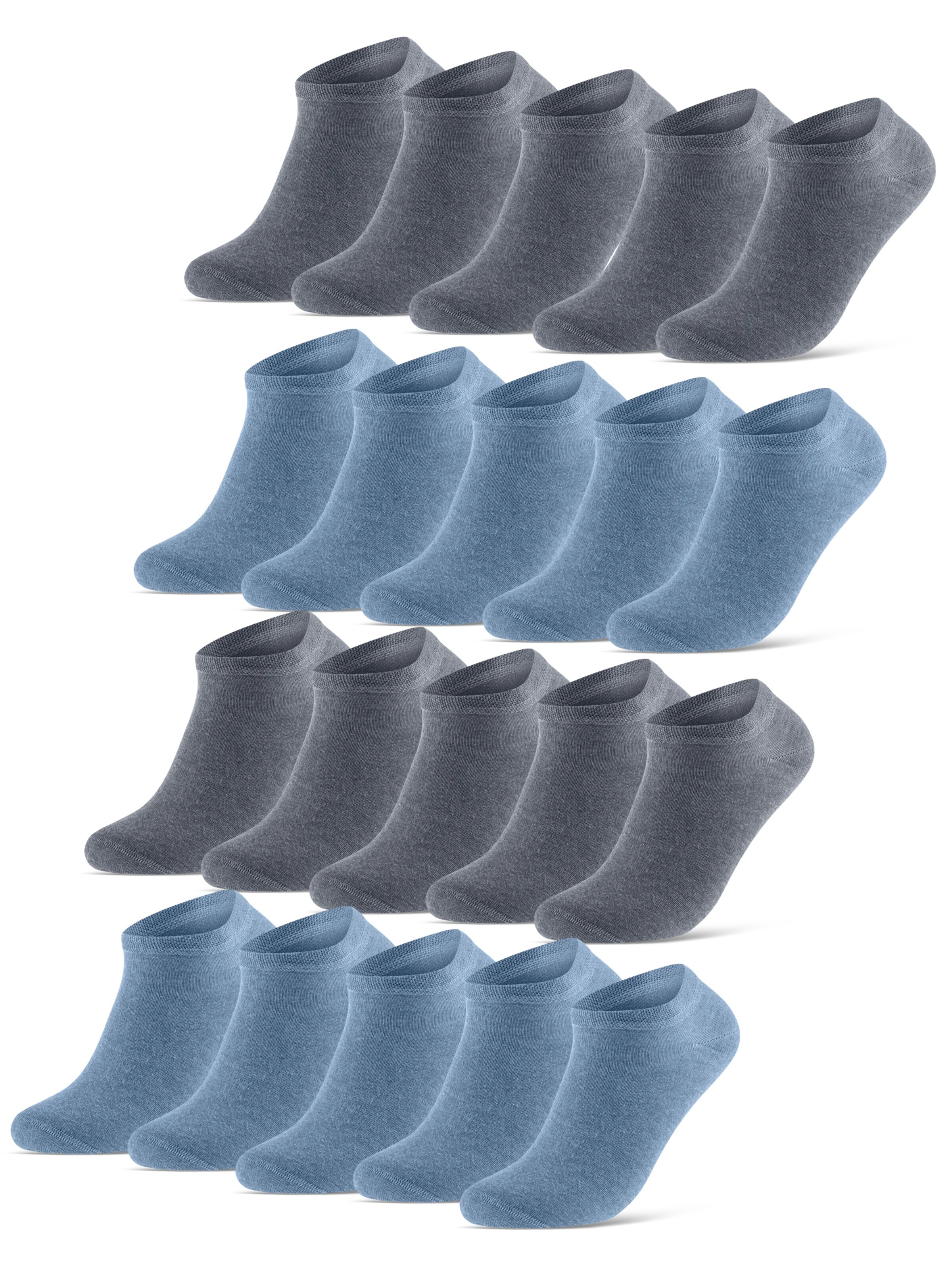 sockenkauf24 Füßlinge 'Sneaker Socken'‌‌‌‌‌ in Grau