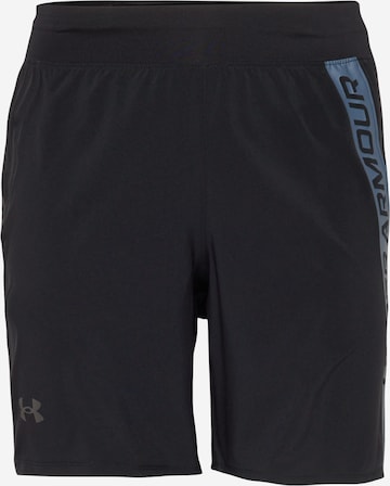 UNDER ARMOUR Workout Pants 'Launch Elite 7' in Black: front
