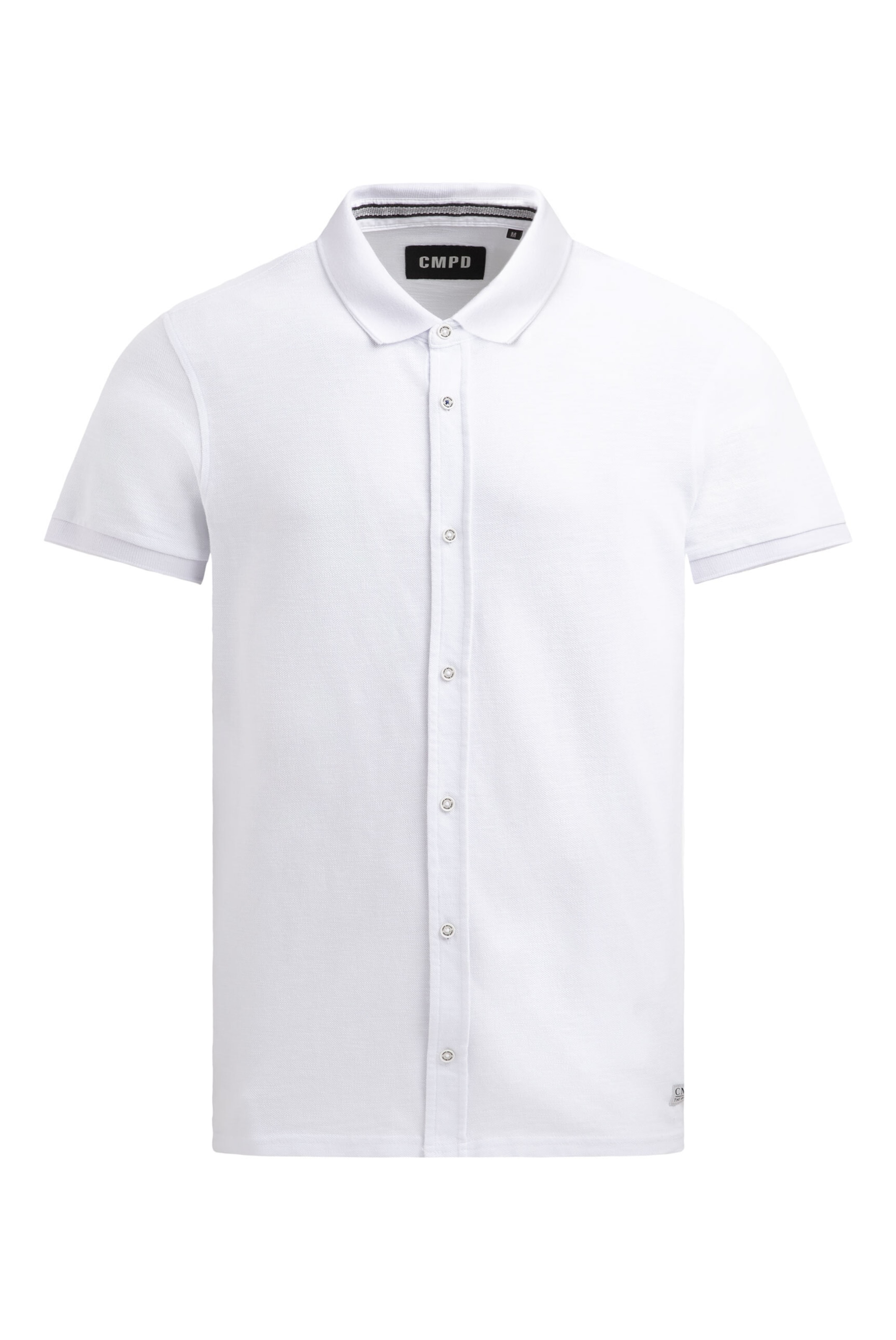 CMPD Regular fit Button Up Shirt in White: front