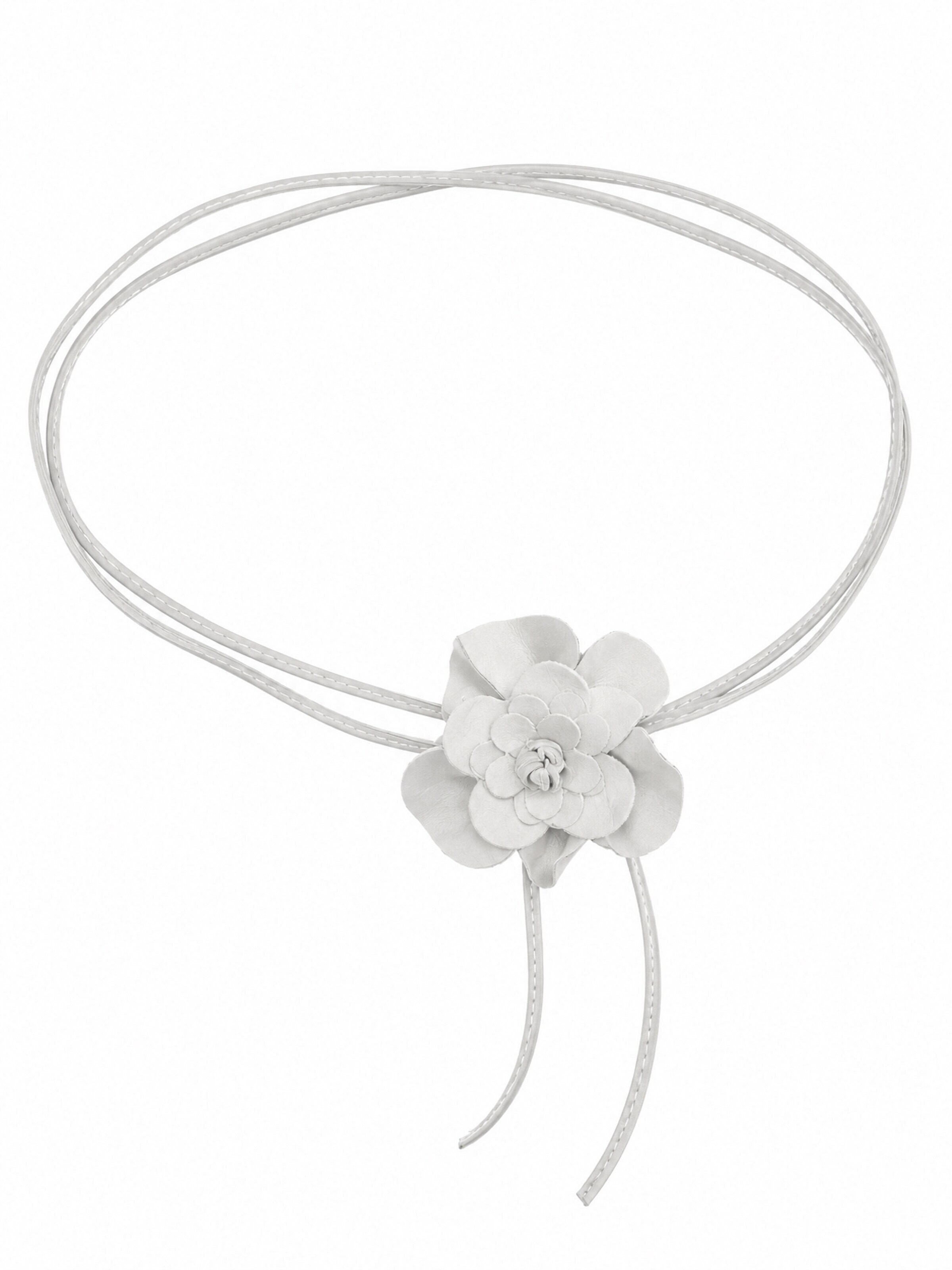 COLLEZIONE ALESSANDRO Belt 'Blüte' in Grey: front