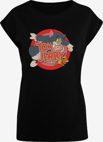 ABSOLUTE CULT Shirt 'Tom And Jerry - Classic Catch' in Zwart: voorkant