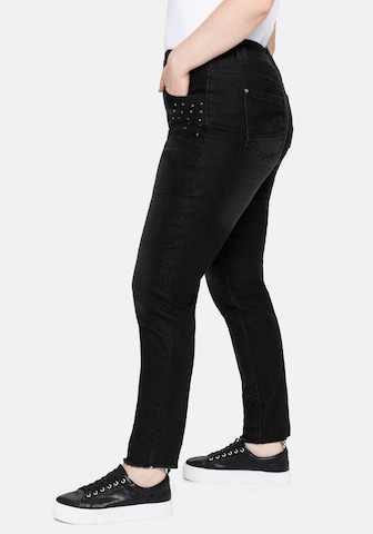 SHEEGO Skinny Jeansy w kolorze czarny