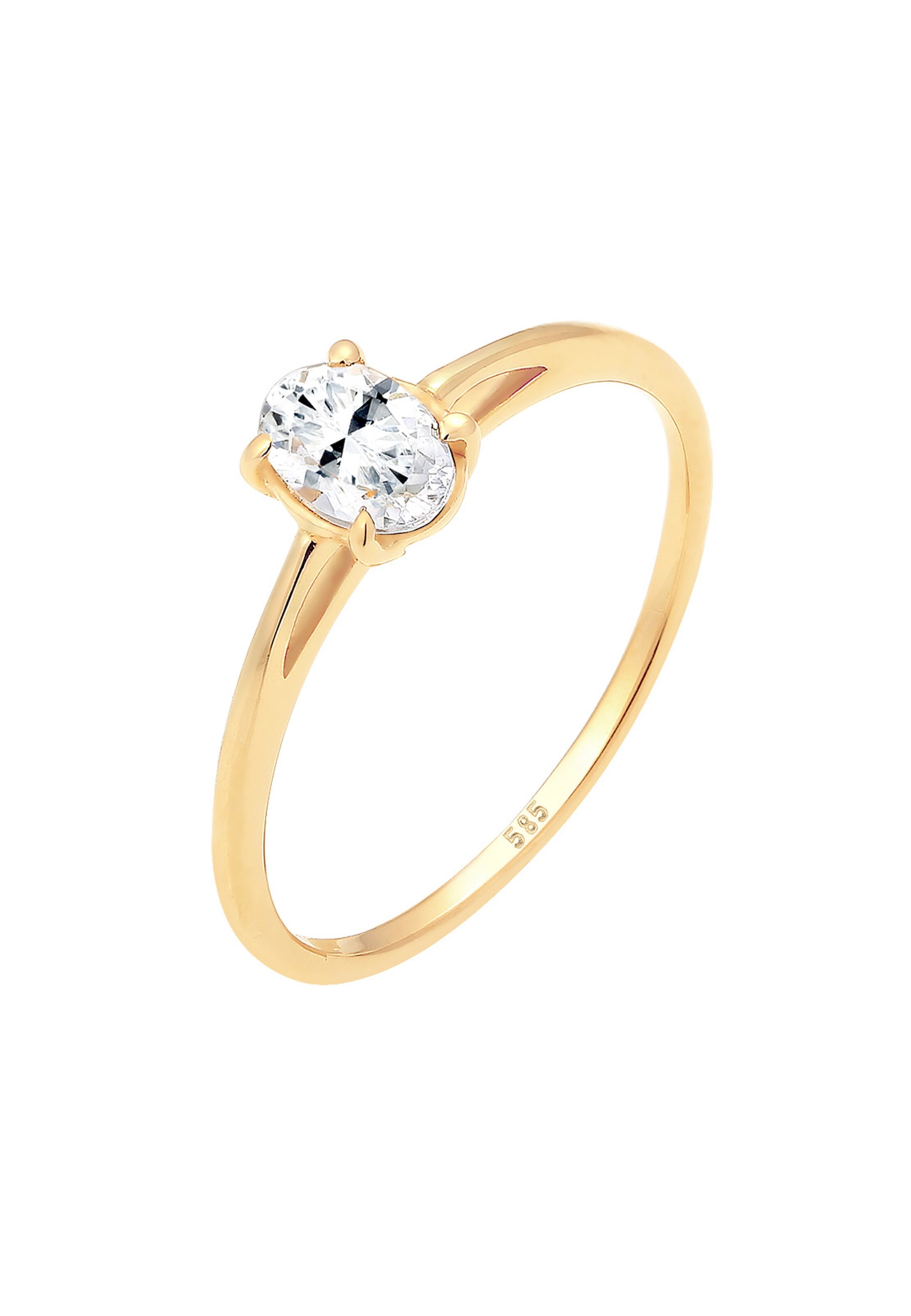 ELLI PREMIUM Ring 'Topas' in Gold: Vorderseite