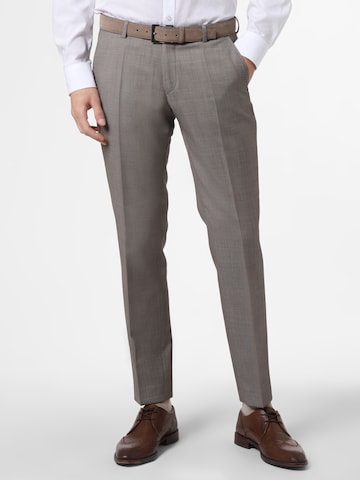 CG CLUB OF GENTS Slim fit Pleated Pants 'Pascal' in Beige: front