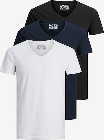 JACK & JONES T-Shirt 'JJV-Neck' in Blau: Vorderseite
