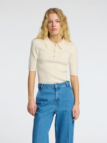 Pull-over 'SLFHELEN' SELECTED FEMME en beige : devant