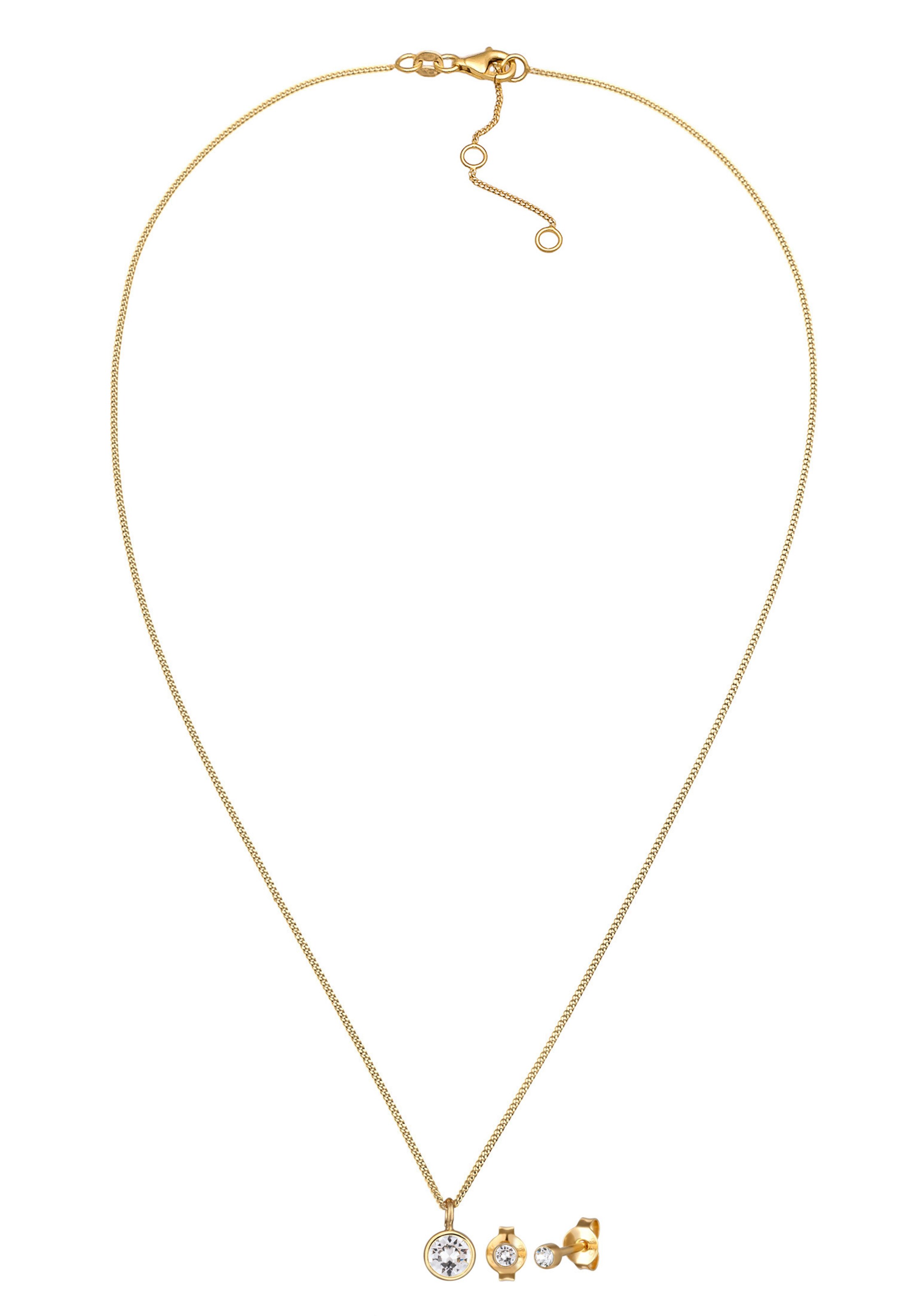ELLI Sieraden set in Goud: voorkant