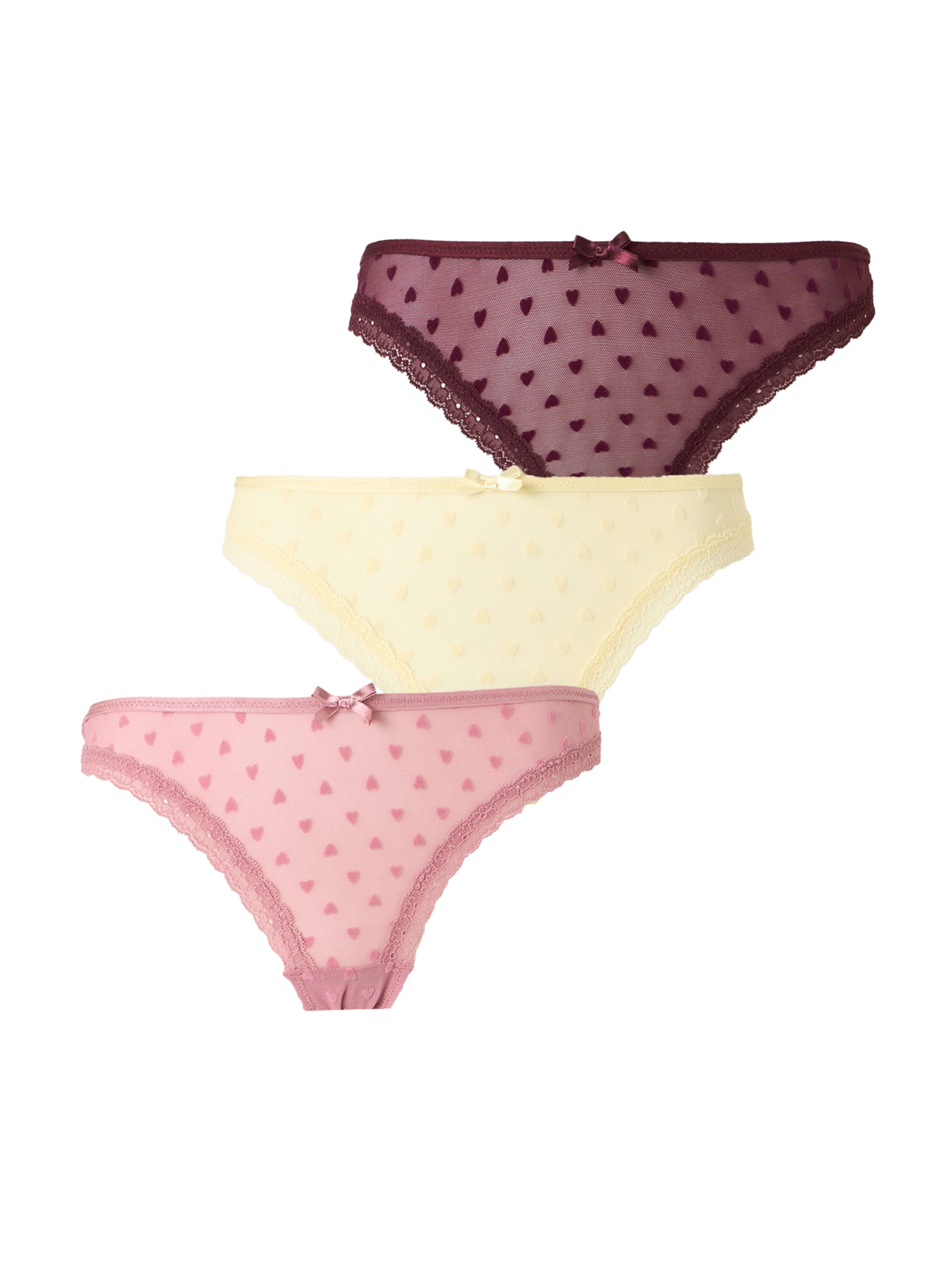 Hunkemöller Stringu biksītes pieejams XS, krāsa - pasteļdzeltens / ciklamenu / rožkrāsas, Preces skats