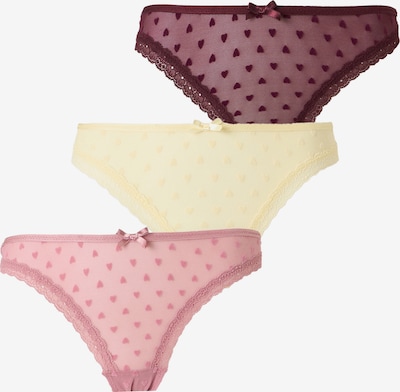 XS dydžio Siaurikės iš Hunkemöller, spalva – pastelinė geltona / ciklameno spalva / rožių spalva, Prekių apžvalga