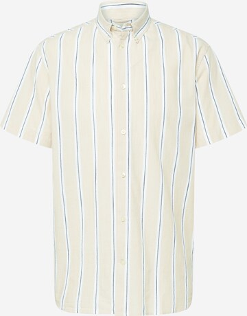 Coupe regular Chemise KnowledgeCotton Apparel en beige : devant