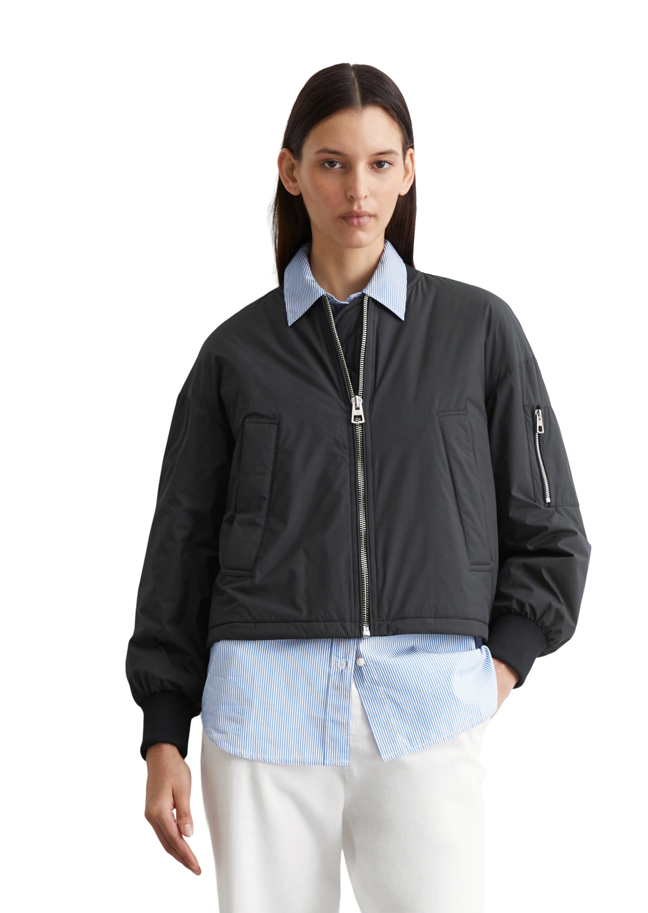 Marc O'Polo Jacke 'Aviator' in Blau: Vorderseite