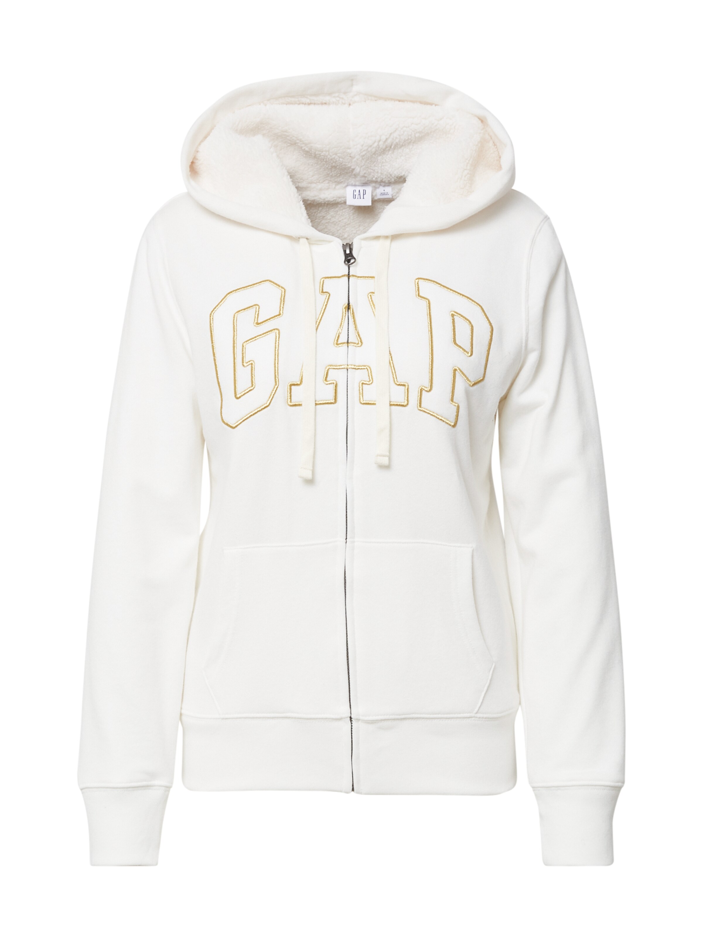 GAP Zip-Up Hoodie in White | ABOUT YOU