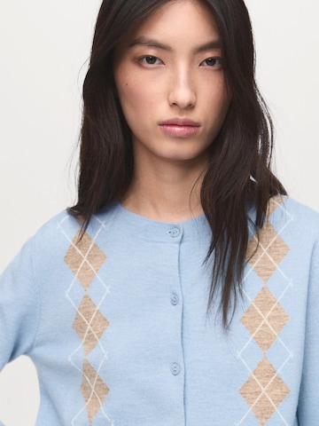MANGO Gebreid vest 'BIMBU' in Blauw