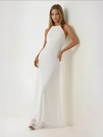 Hiccup Robe en 34 en blanc, Vue avec produit