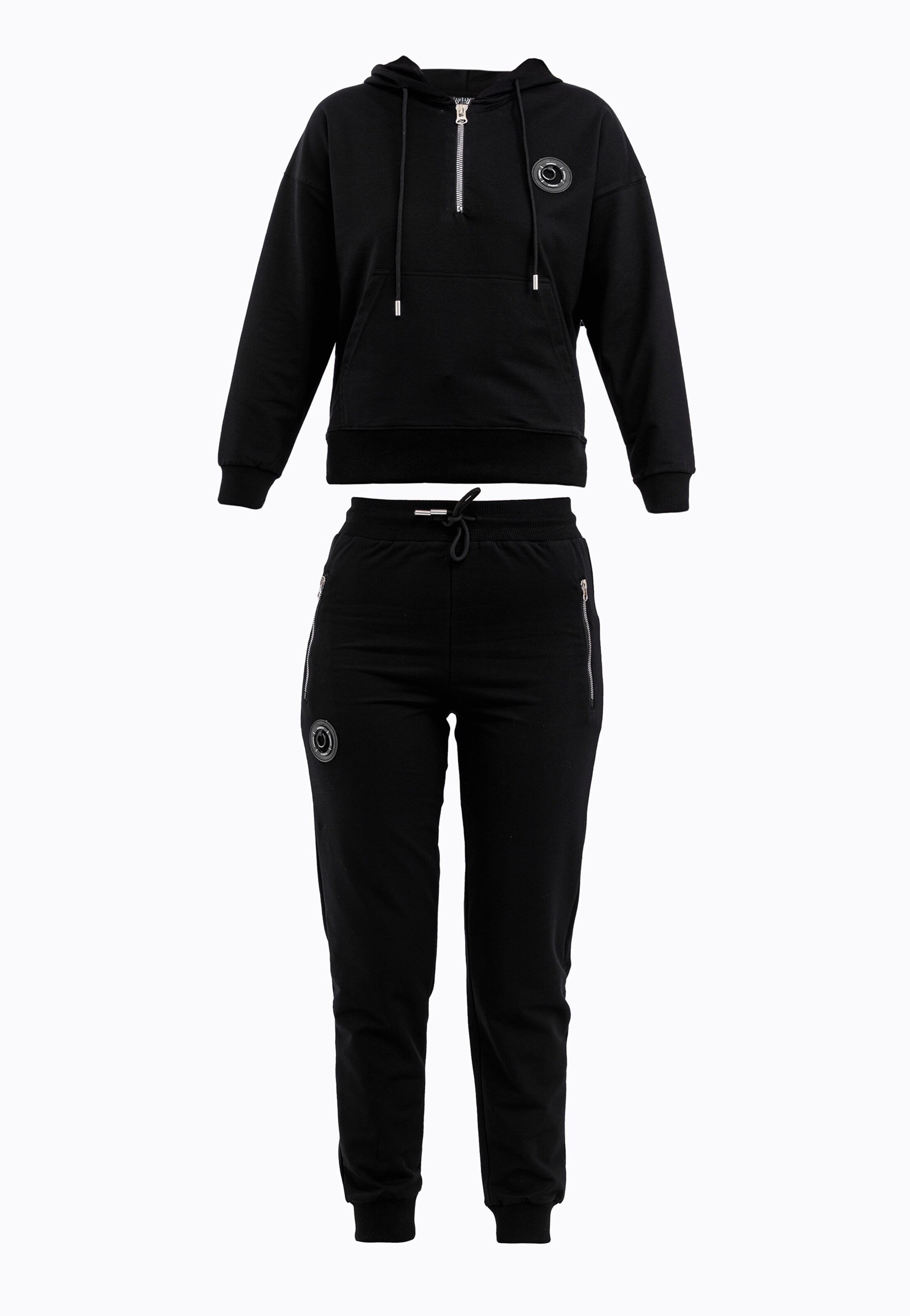 Tom Barron Jogginganzug in schwarz / weiß, Produktansicht