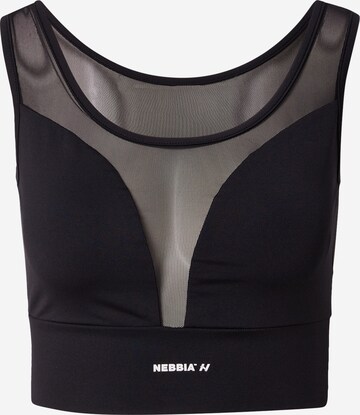 Bustier Soutien-gorge de sport NEBBIA en noir : devant