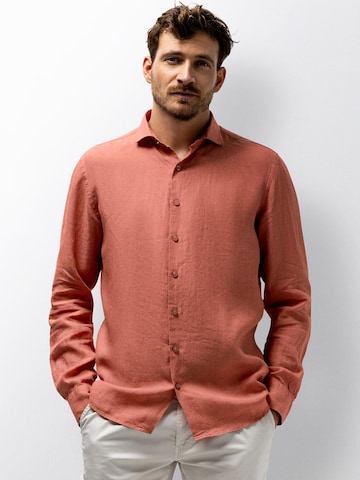 State of Art Regular fit Button Up Shirt in Orange