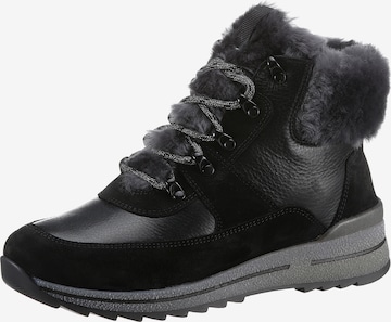 ARA Lace-Up Ankle Boots in Black: front