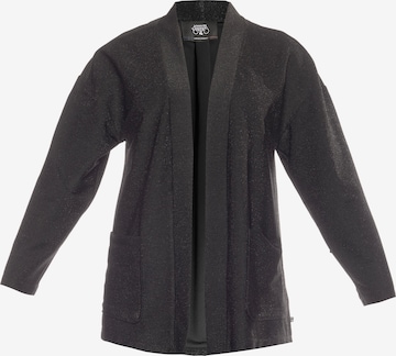 Le Temps Des Cerises Knit Cardigan in Black: front