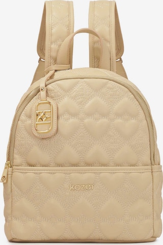 Kazar Backpack in Beige: front