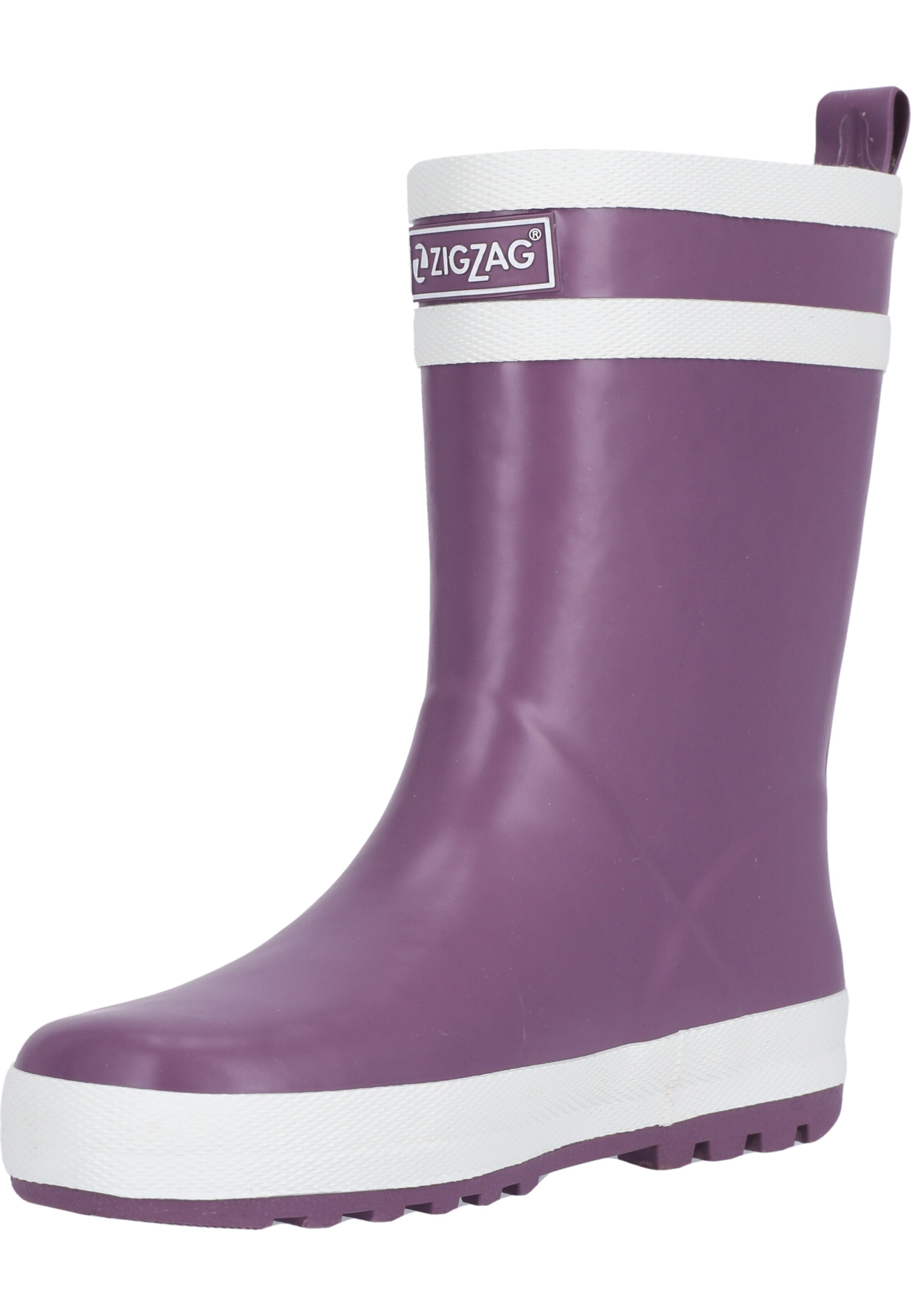 ZigZag Rubber Boots in Purple: front