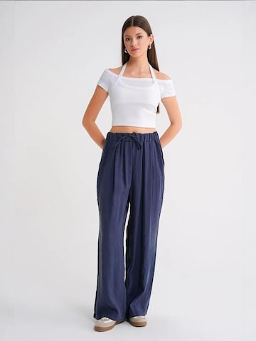 MixRayWide Leg/ Široke nogavice Hlače - plava boja