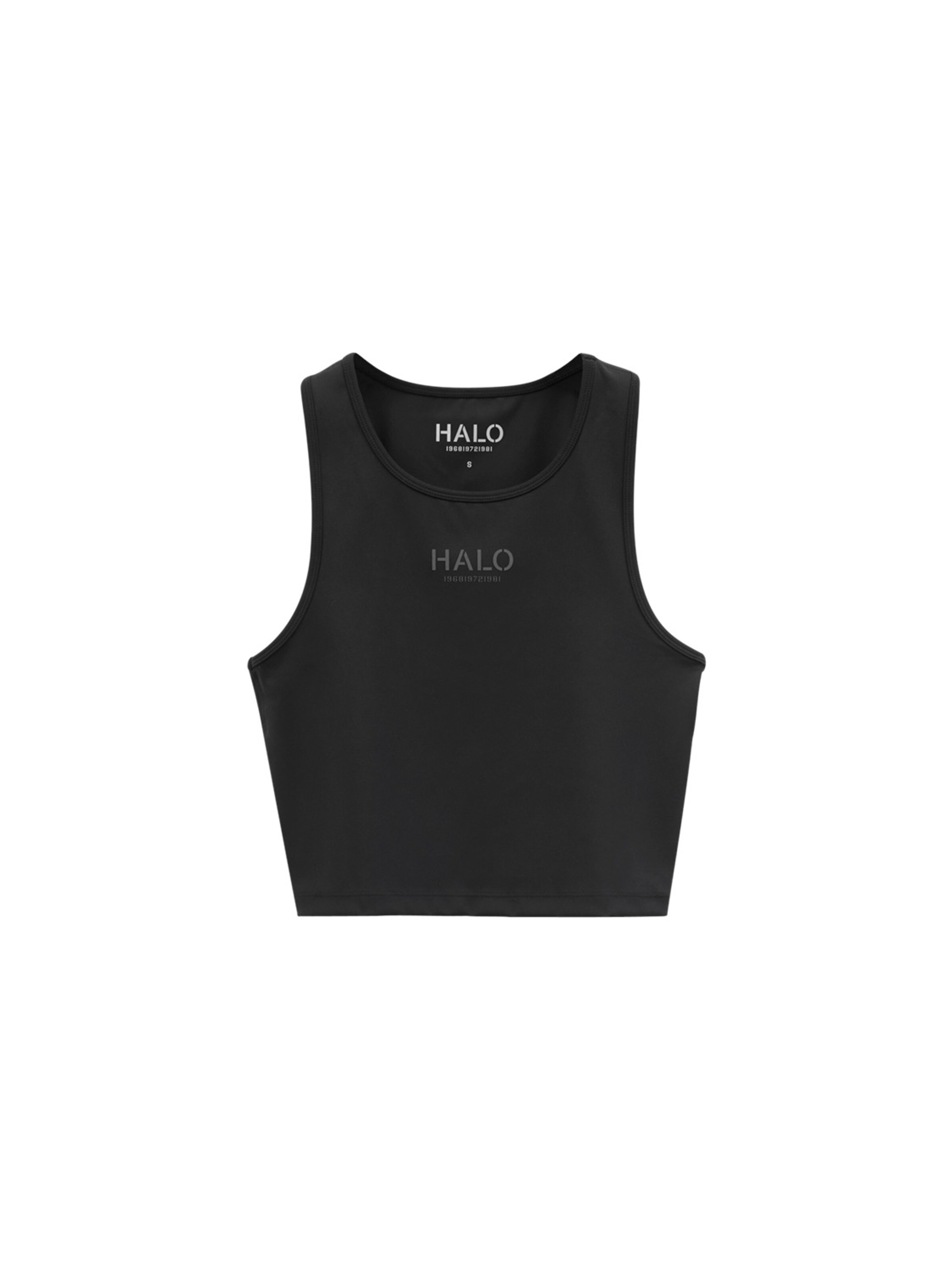 HALO Sporttop in Schwarz: Vorderseite