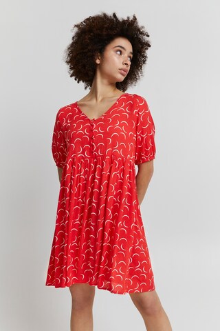 ICHI Dress 'IHMARRAKECH ' in Red: front