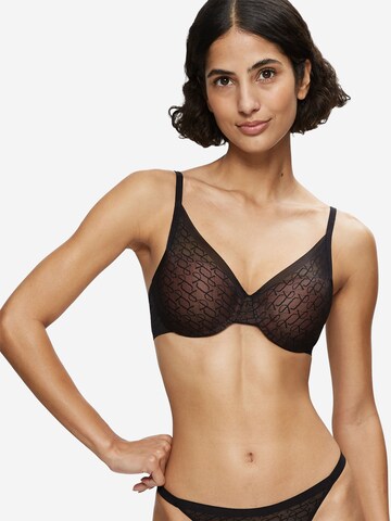 TRIUMPH Push-up Bra ' Red Label Triumph Signature Sheer ' in Black: front