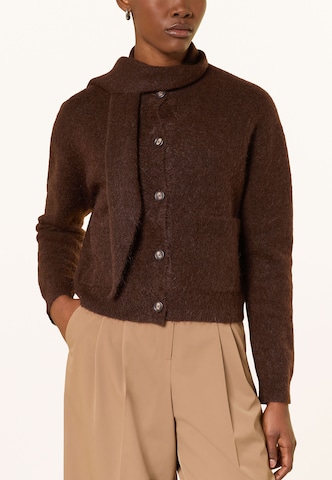 darling harbour Knit Cardigan in Brown: front