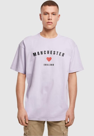 Merchcode T-Shirt 'Manchester' in Lila: Vorderseite