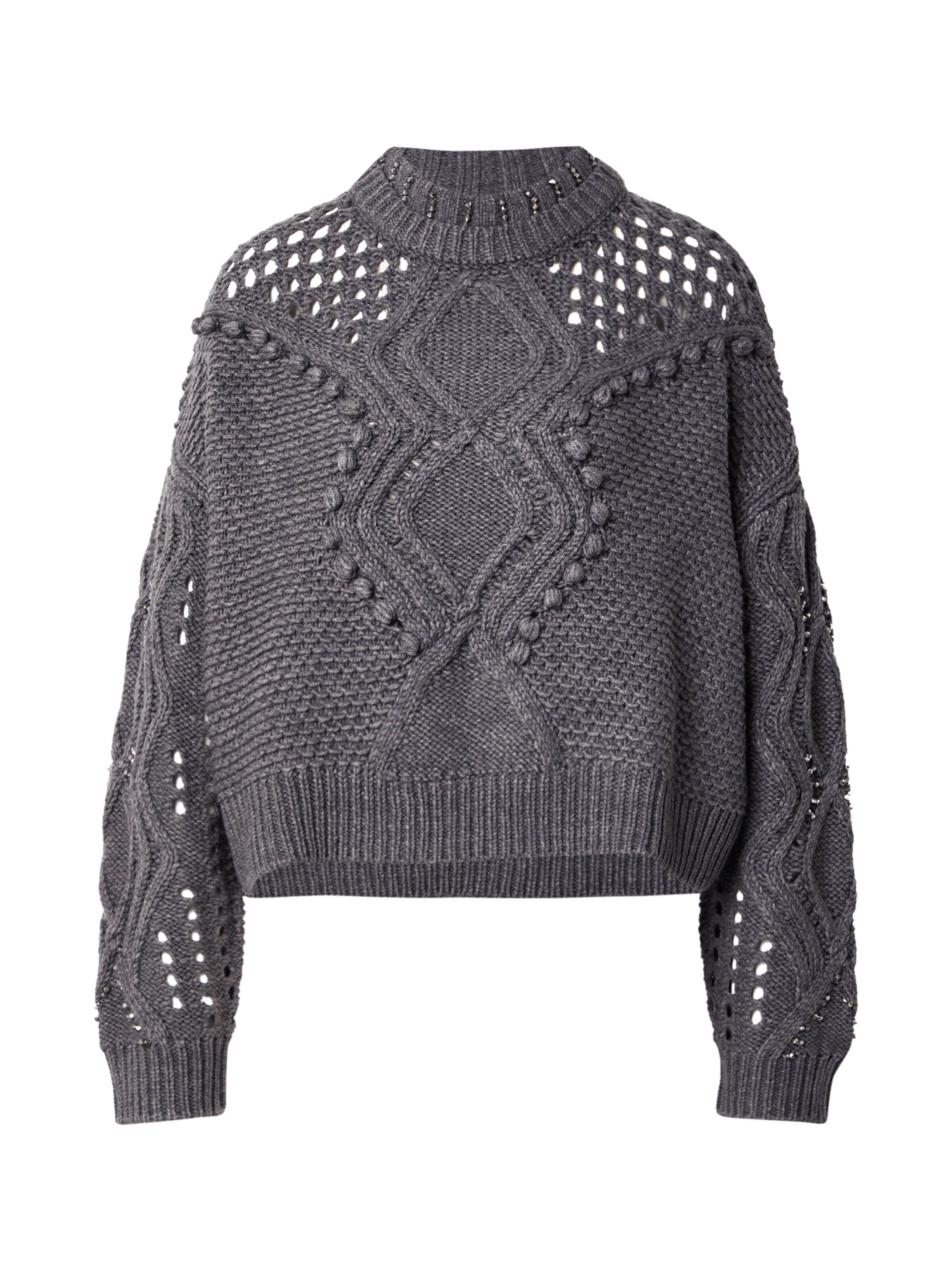 Liu Jo Πουλόβερ 'Maglia Chiusa' σε γκρι: μπροστά