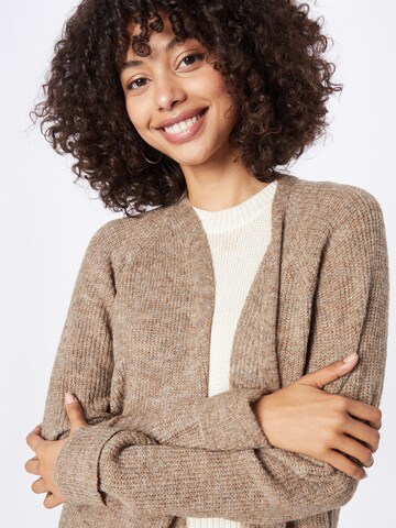 PIECES Knit cardigan 'Ellen' in Brown