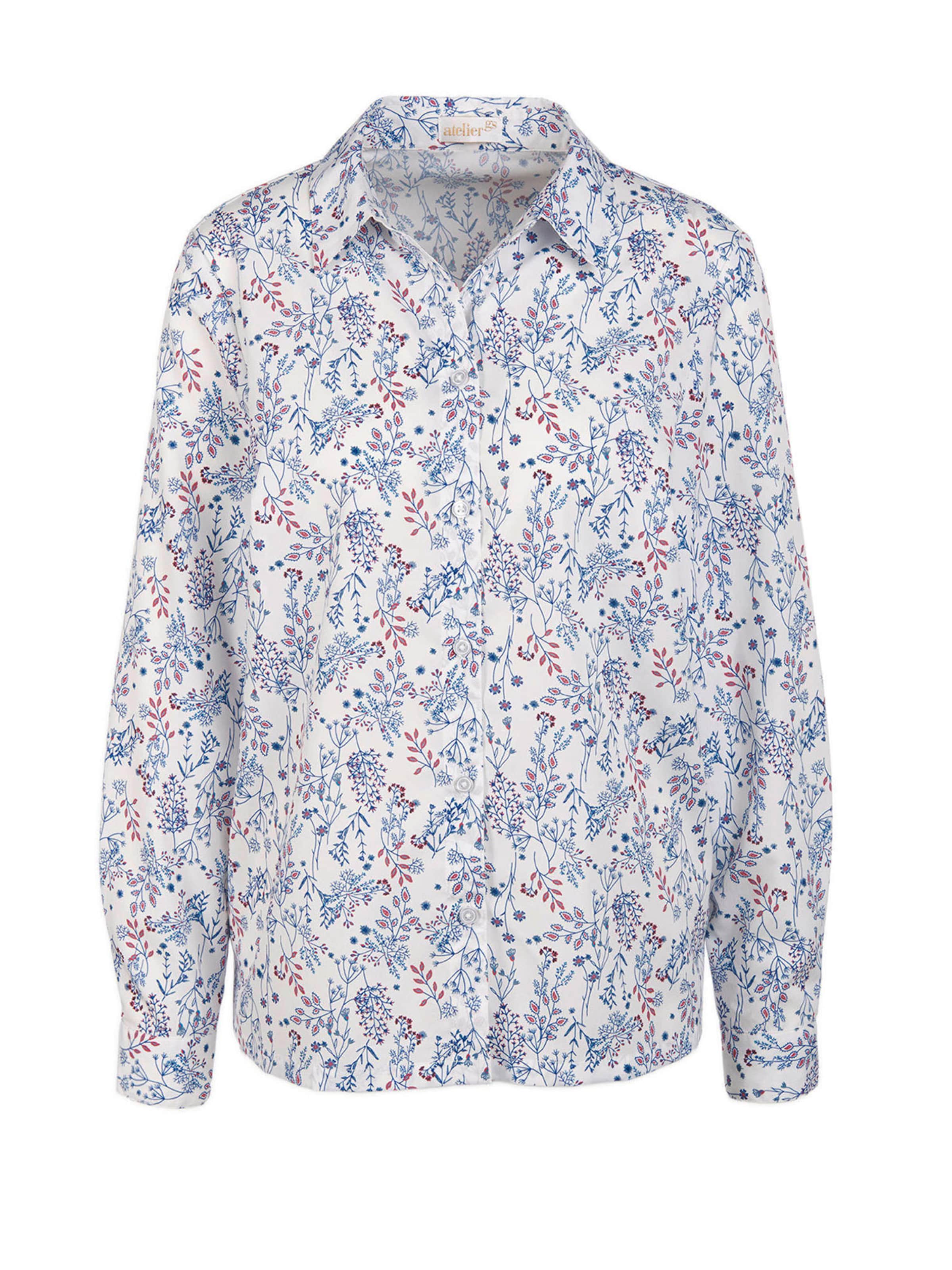 Goldner Bluse in Weiß: Vorderseite