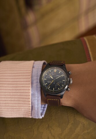 Montre à affichage analogique 'Waterbury Ace Fly-Back' TIMEX en marron
