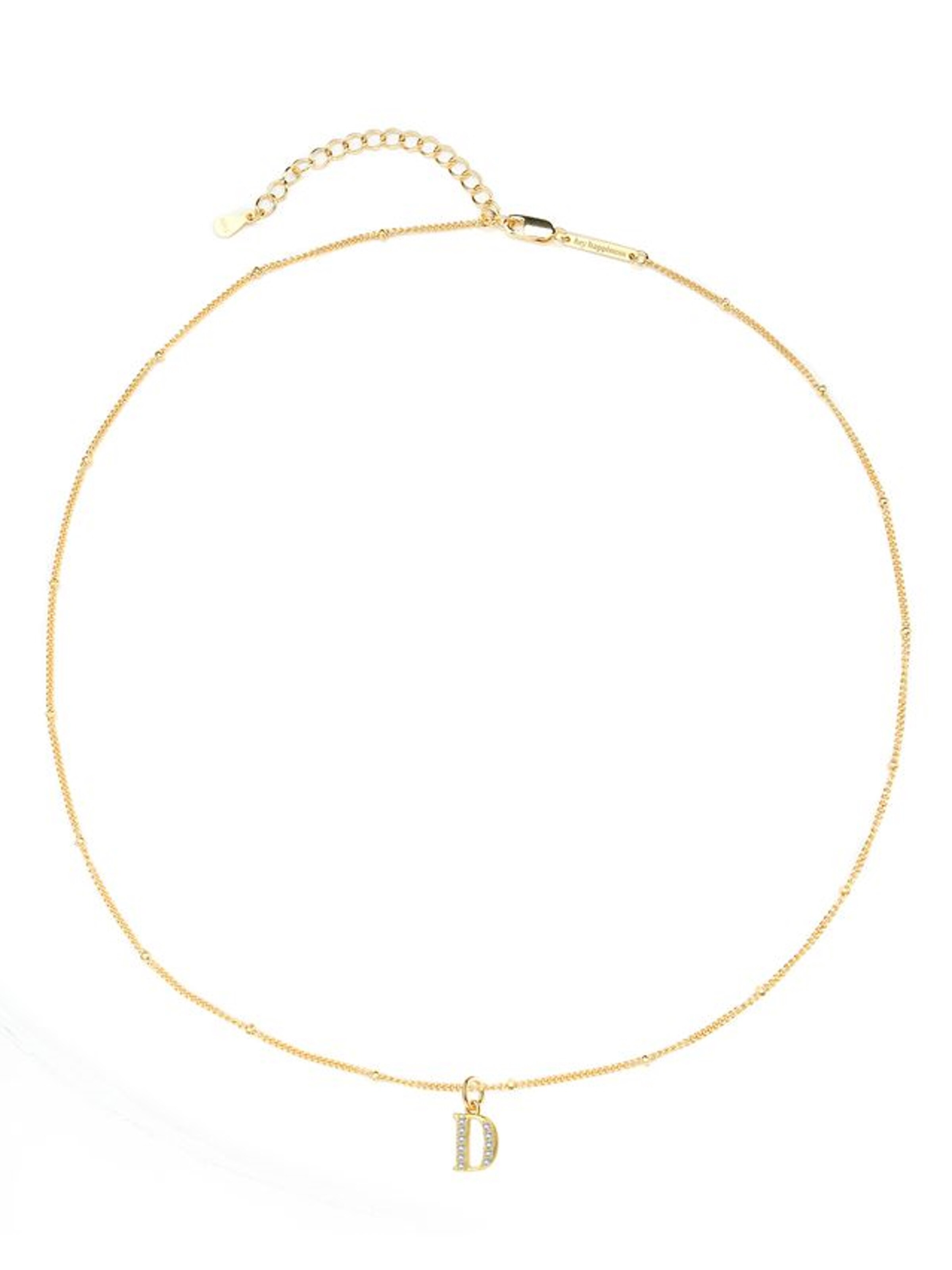 Hey Happiness Necklace 'Letter D' in Gold