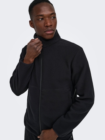 Only & Sons - Casaco de velo 'ONSJason' em preto