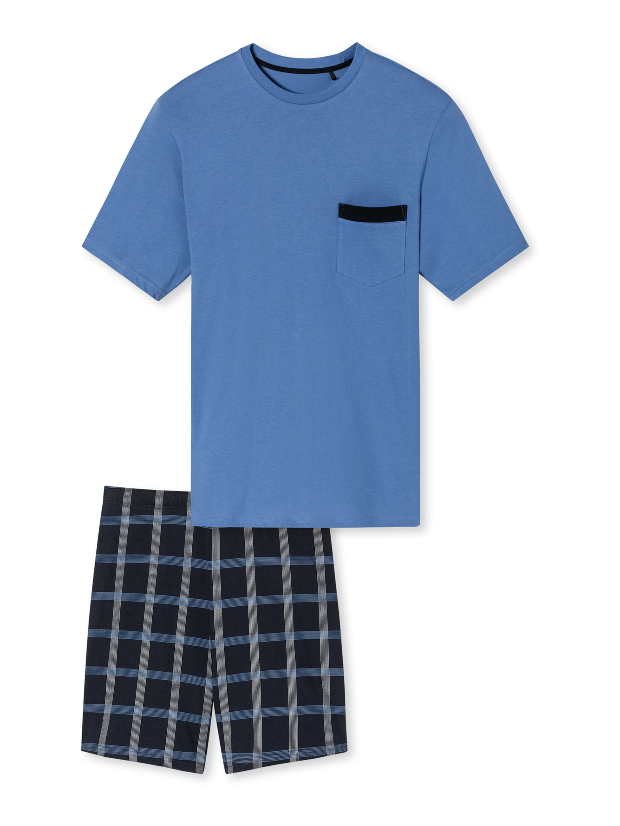 SCHIESSER Pajama short 'Comfort Nightwear' in Blue: front
