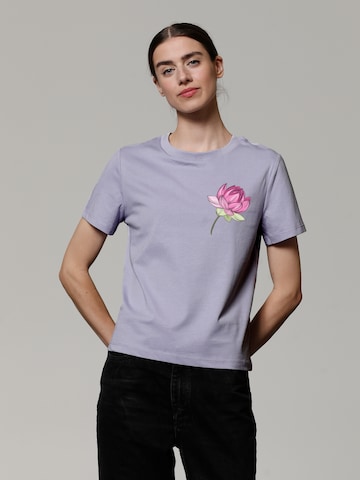 T-shirt 'Blume' Watapparel en violet : devant