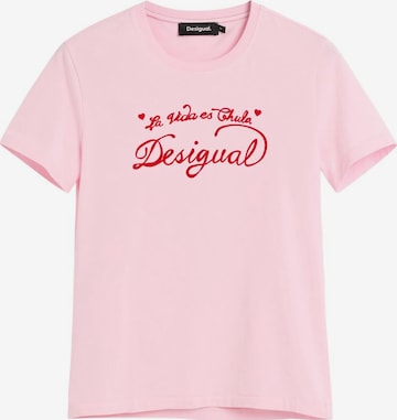 rožinė Desigual Marškinėliai: priekis