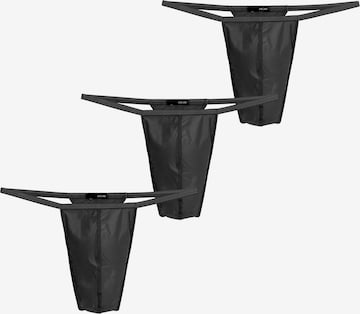 HOM Panty ' Plumes ' in Black: front