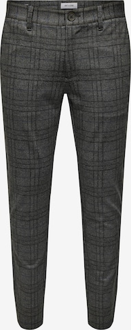 Regular Pantalon chino 'MARK' Only & Sons en gris : devant
