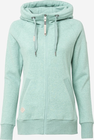 Ragwear Zip-Up Hoodie 'DEMEZA' in Green: front