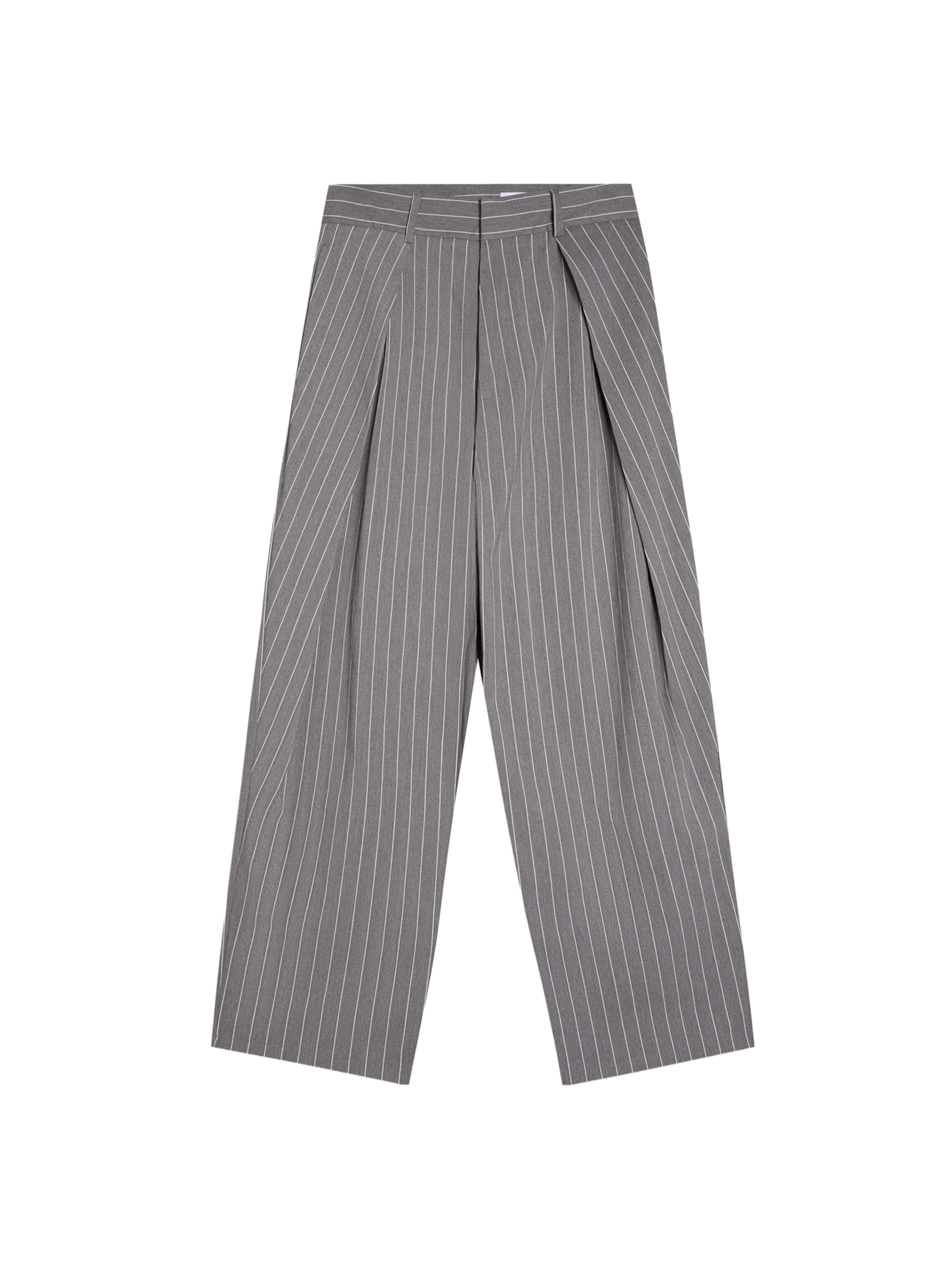Bershka Hose in grau / weiß, Produktansicht