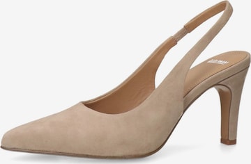 MANFIELD Slingpumps in Beige: Vorderseite