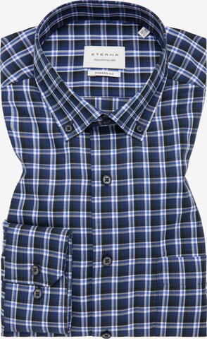 ETERNA Regular fit Button Up Shirt in Blue