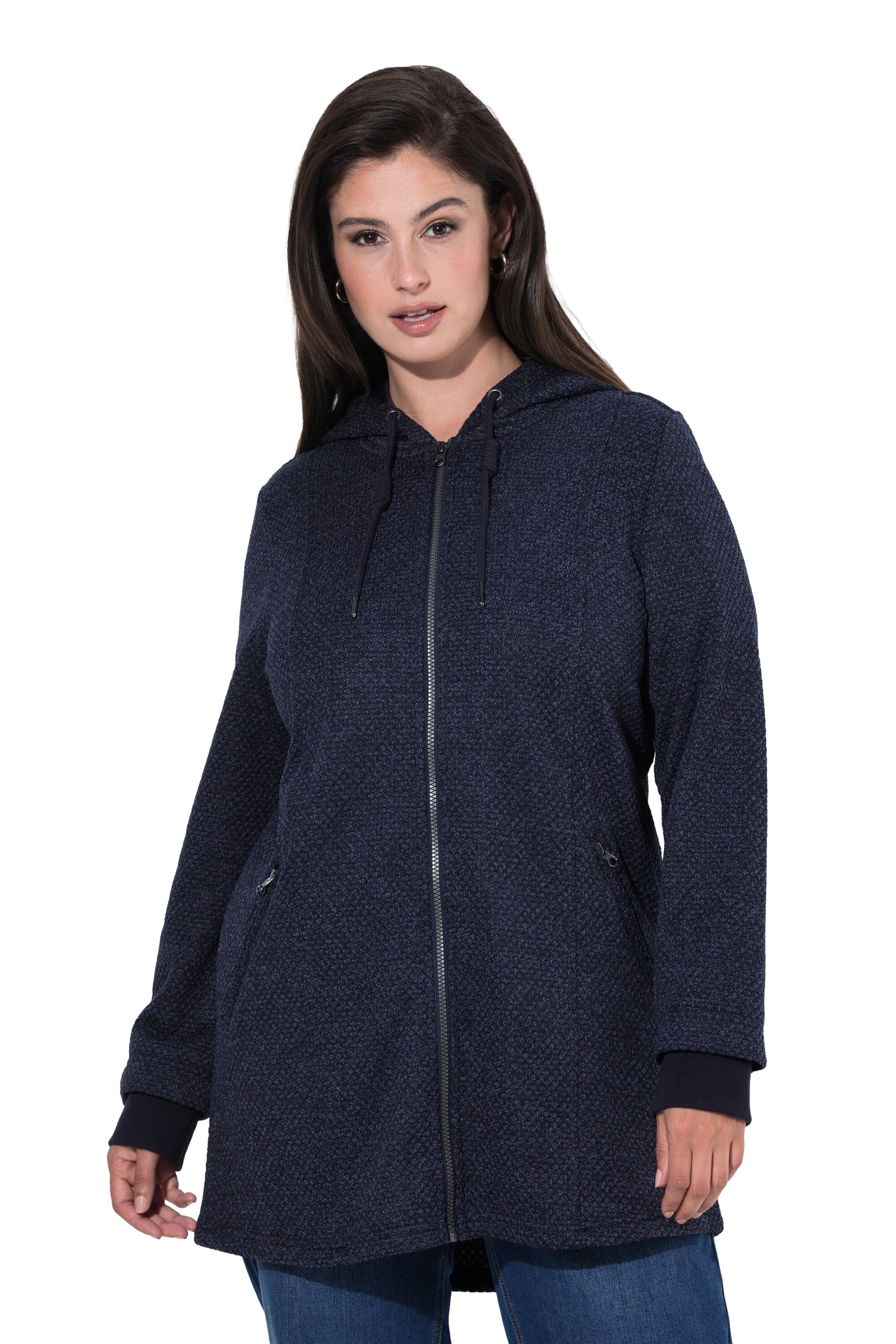 Ulla Popken Übergangsjacke in Blau: Vorderseite