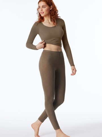 SCHIESSER Skinny Leggings 'Personal Fit' in Brown