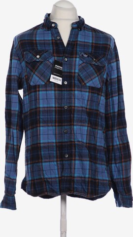 Superdry Button Up Shirt in XL in Blue: front