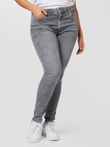 ONLY Carmakoma Skinny Jeans 'WILLY' in Grijs: voorkant